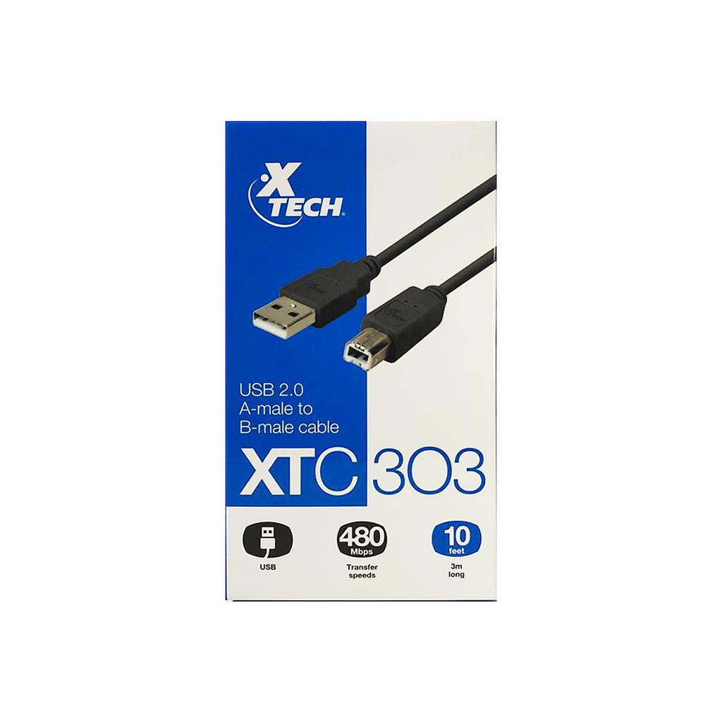 CABLE IMPRESORA XTC 303 3MTS USB