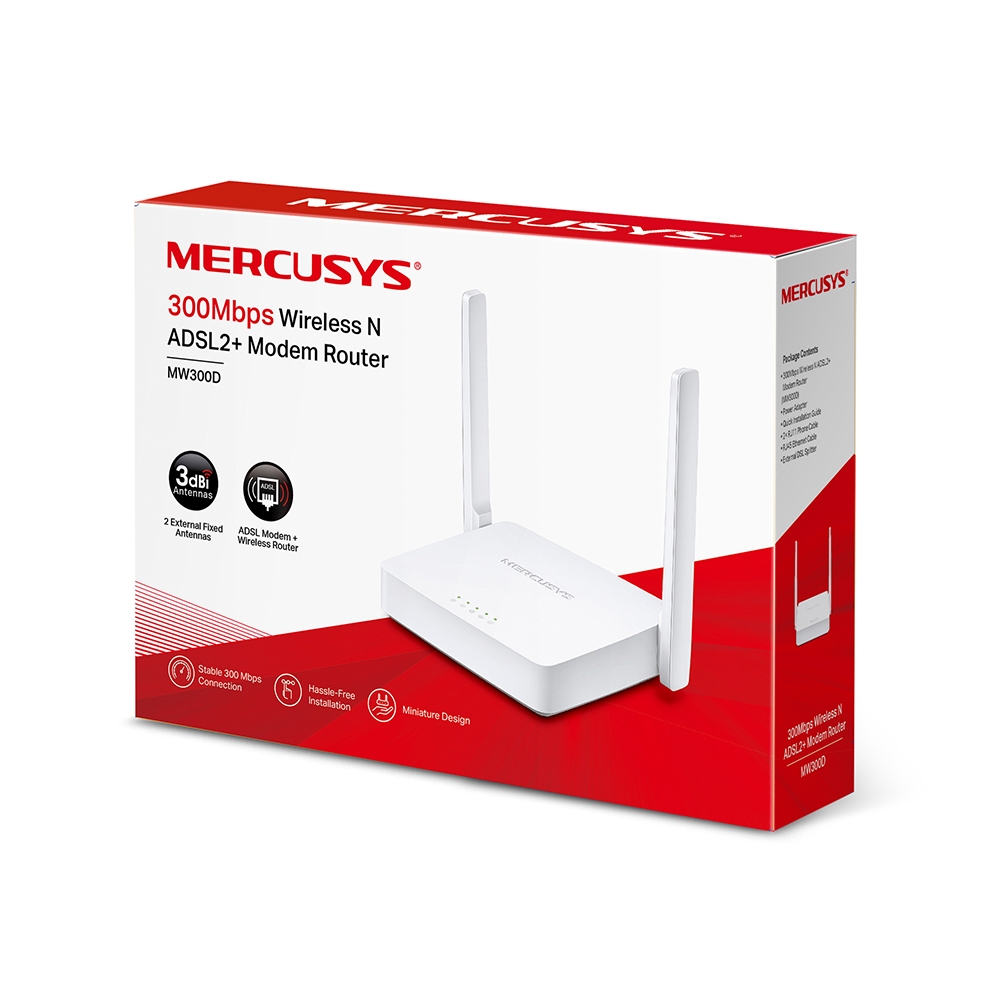 ROUT ADSL2+ 300MBPS MW300D MERCUSYS