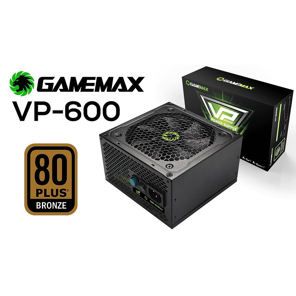 FUENTE 600W GAMEMAX 80 PLUS BRONZE VP-600
