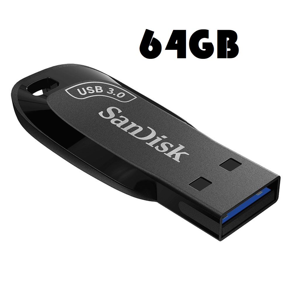 PENDR 64GB SANDISK ULTRA SHIFT BLACK USB 3.0